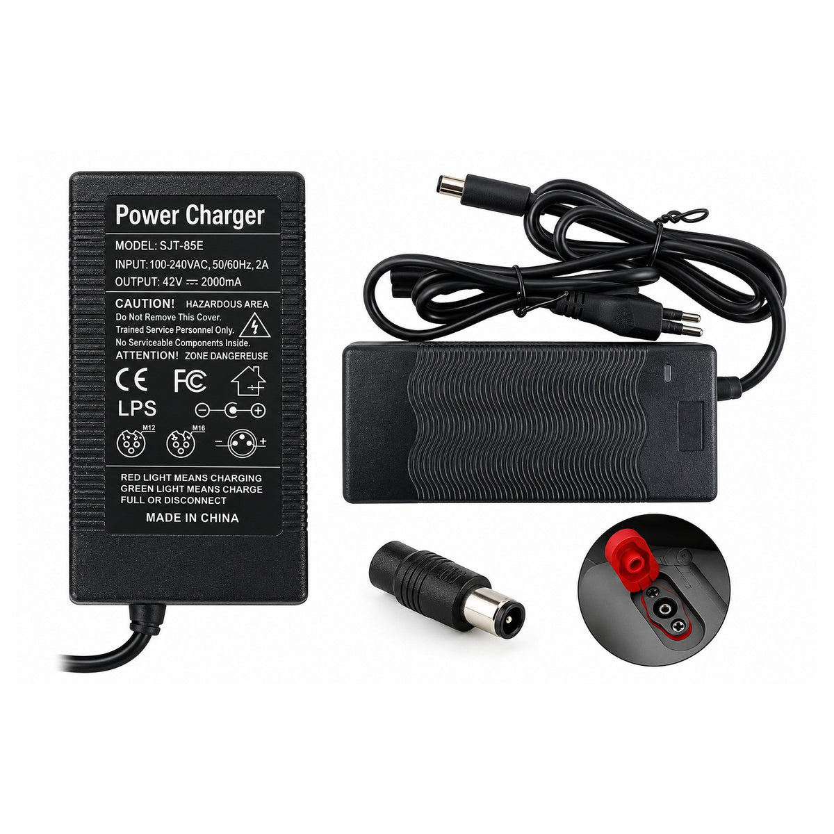 E-step oplader 42V 2A – o.a. Xiaomi M365, Segway Ninebot