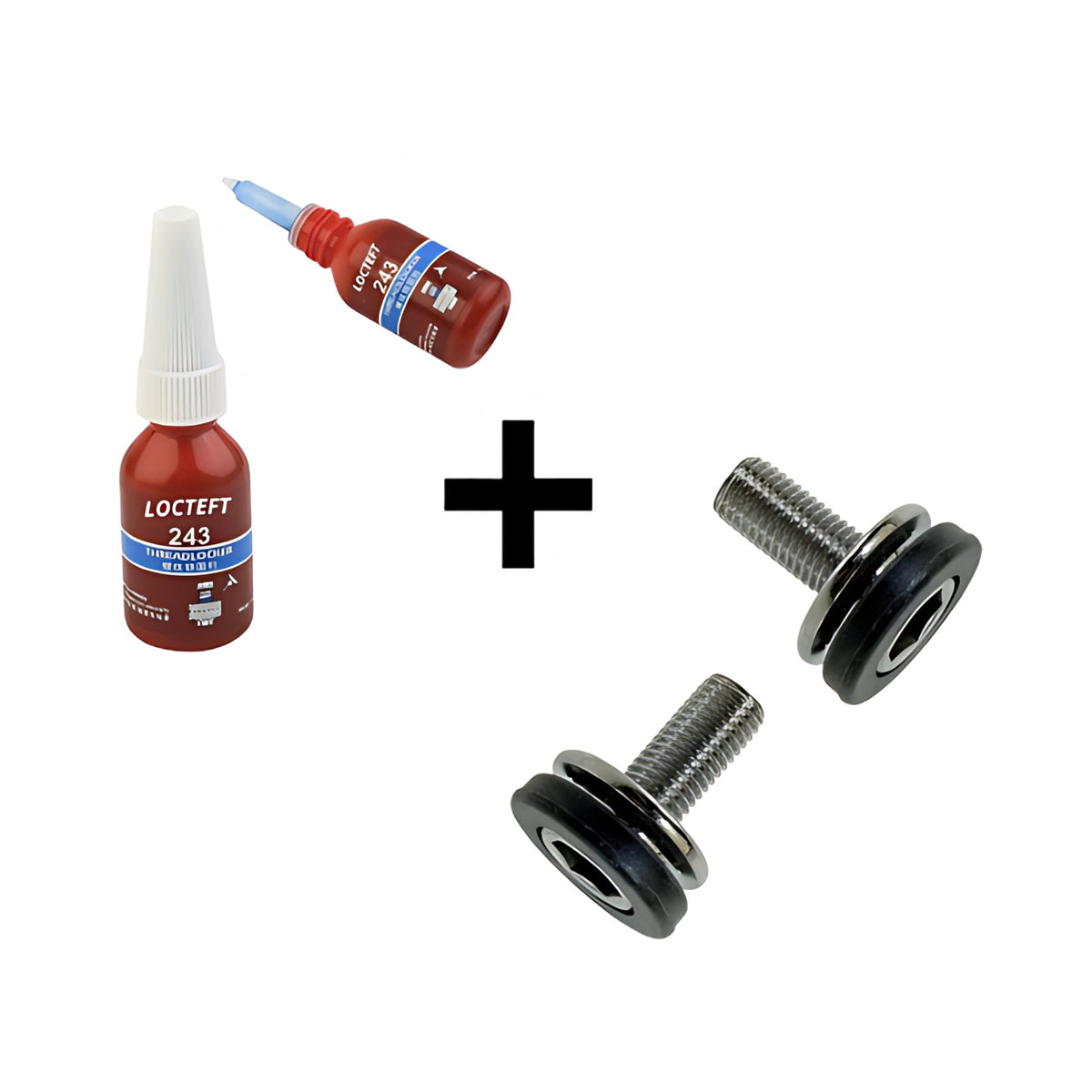 Fatbike crankbouten + Locteft 243 – set