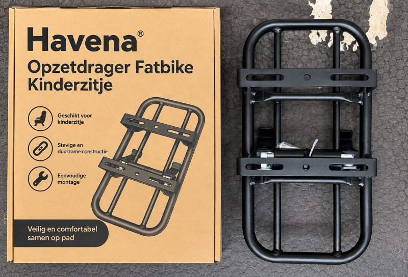 Kinderzitje opzetdrager voor fatbike