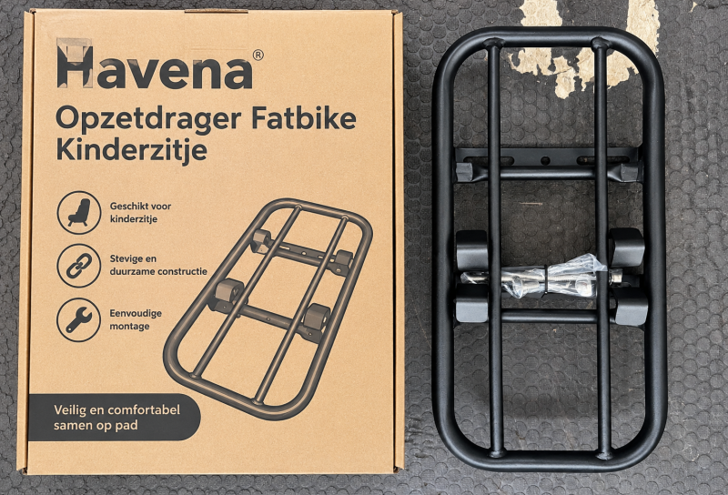 Kinderzitje opzetdrager voor fatbike