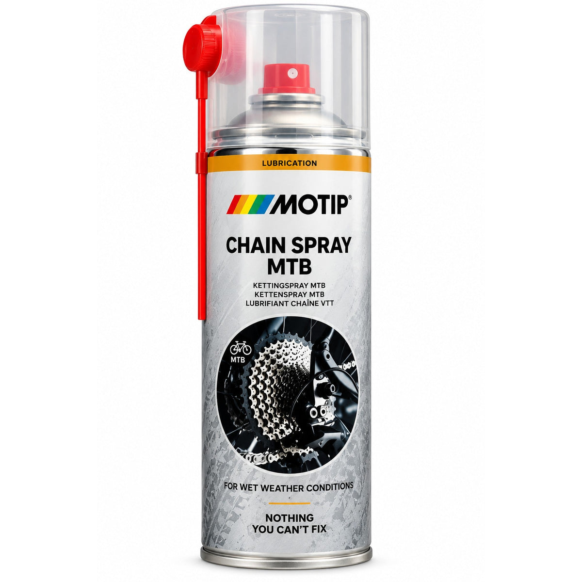Motip Chain Spray MTB 400 ml – kettingspray voor nat weer