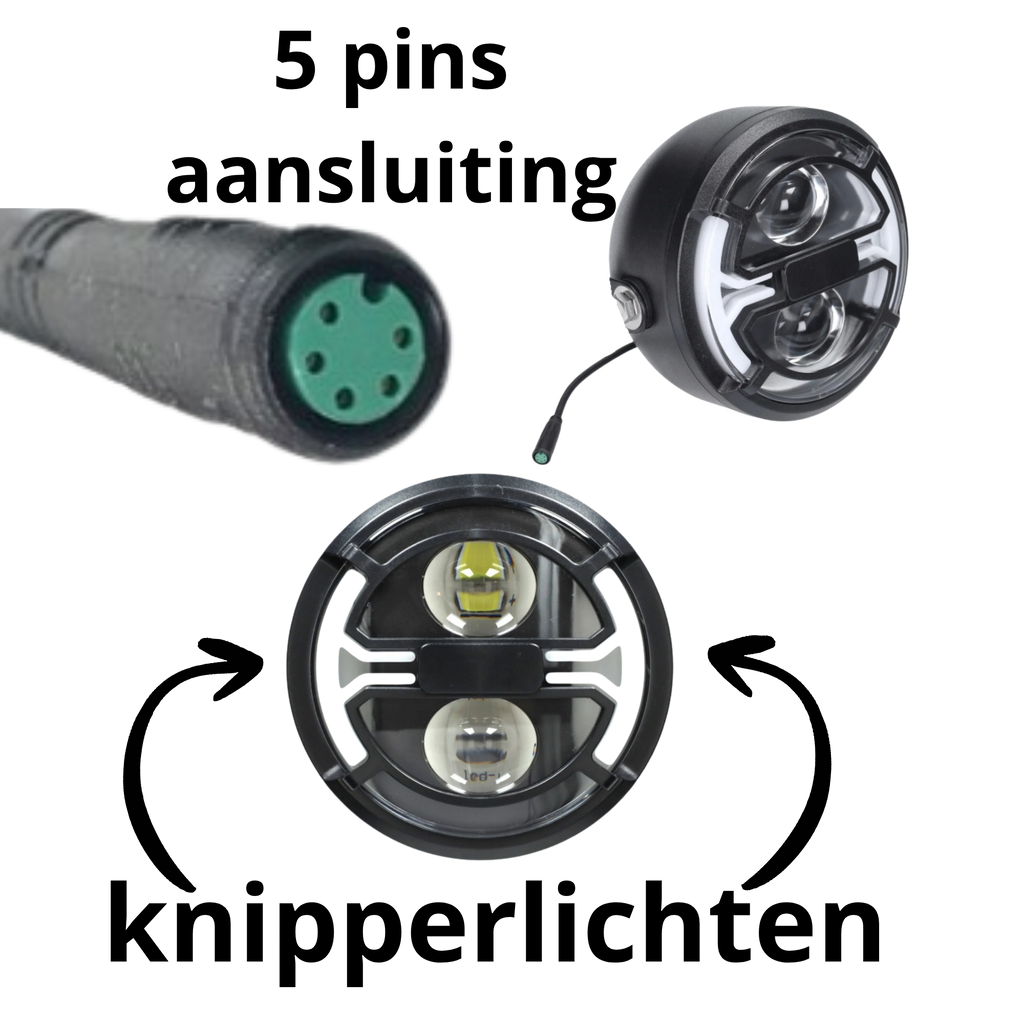 Ouxi koplamp – groene 5-pins stekker (V8, C80)