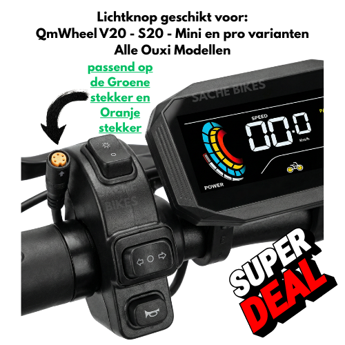 Qmwheel V20 / V20 Pro lichtschakelaar – licht, claxon, knipper